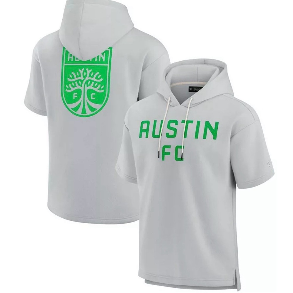 Fanatics Austin FC Kids Gray Hoodie with Green Logo